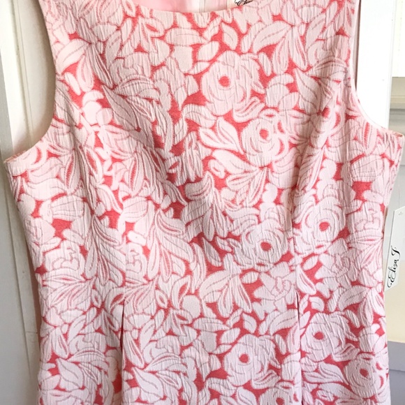 ELIZA J. Floral Sleeveless Midi Dress Fit & Flare Coral Women’s Plus Size 14 - Picture 4 of 16
